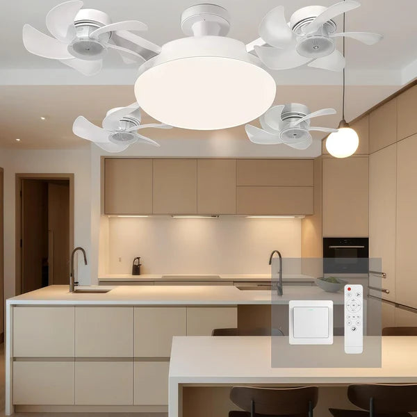 E27 Socket Ceiling Fan Light with Remote Control – Silent 2-in-1 LED Fan & Light