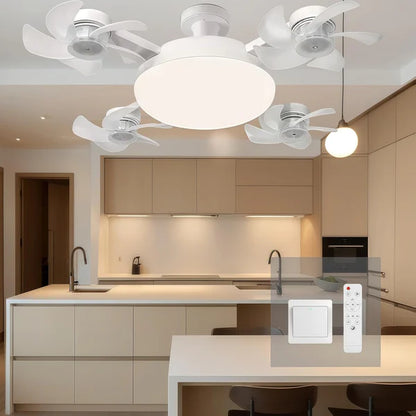 E27 Socket Ceiling Fan Light with Remote Control – Silent 2-in-1 LED Fan & Light